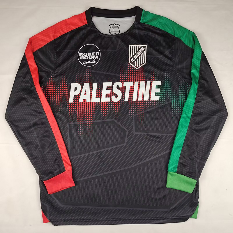 AAA Quality Palestine 25/26 Black/Green Training Long Jersey